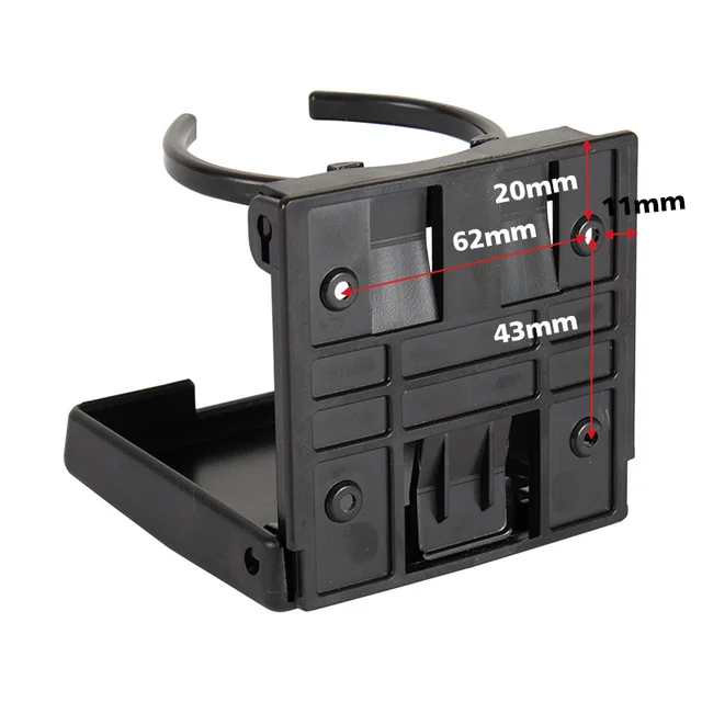 Portabicchieri Pieghevole Auto Regolabile - 2 Pezzi Nero Per Auto E Camper - Foto 9