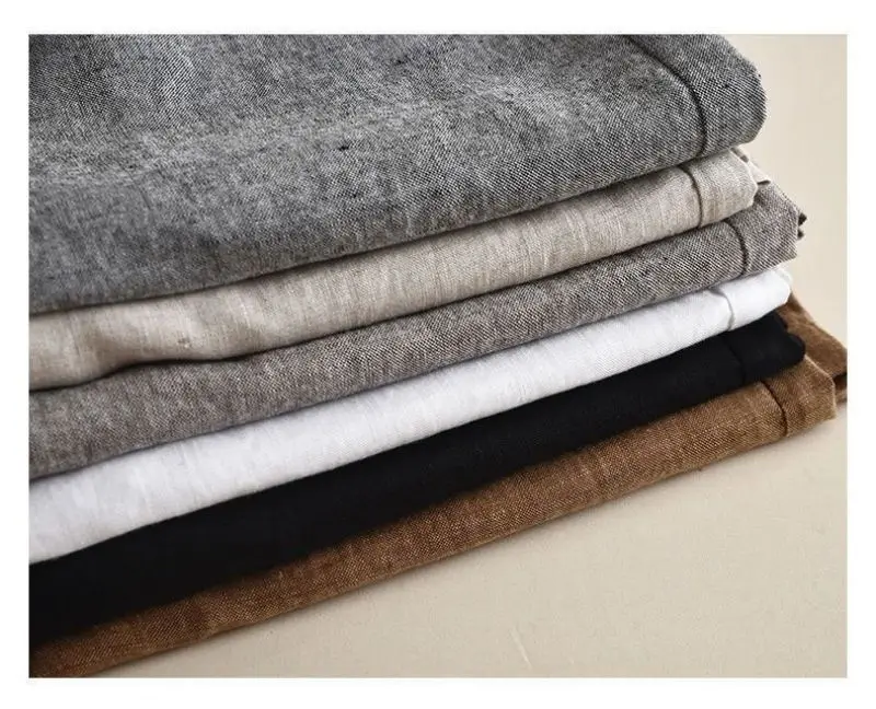 Pantalones holgados de pierna ancha para mujer, ropa básica informal de lino liso, elástica, de cintura alta, hasta el t