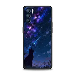 Cat Van Gogh Starry Sky Art Phone Case Cover - Oppo Find X5 Pro (A1)