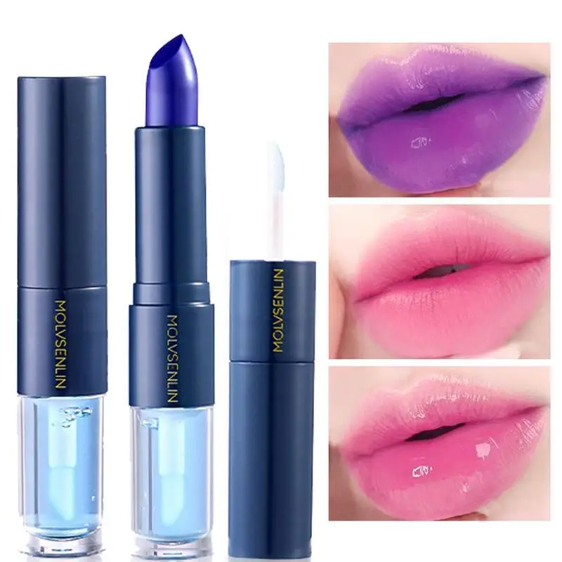 Color Changing Lipstick Magic Double headed Lip Glaze Long Lasting