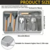 Kitchen Drawer Organizer for Utensils and Flatware, Non-Slip Cutlery  Tray with Expandable Design, Durable , Easy to Clean - Ide 2