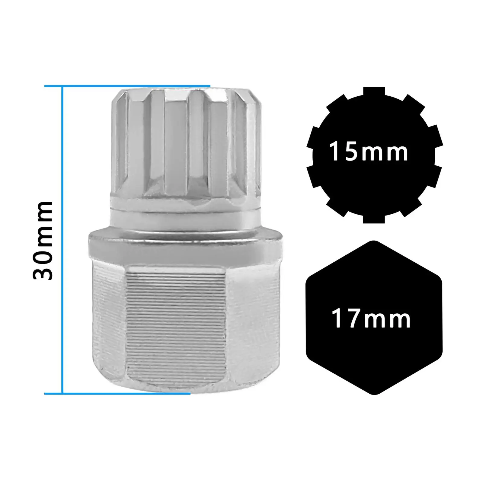 Wheel Locking Nut Key Steel Anti Thefts Screw Remover for Audi A3