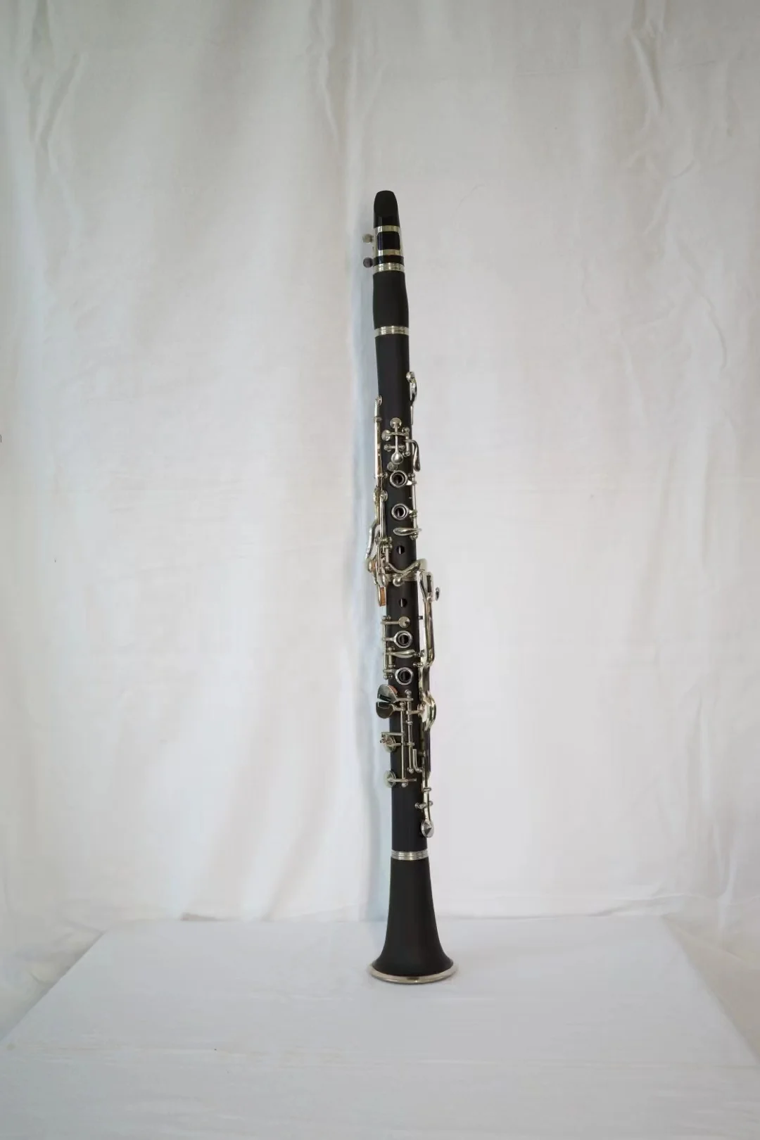 High Quality A Clarinet German Style Bekelite / Hard Rubber Body A Flat Clarinet With 18 Silver Plated Key (JCL-186)