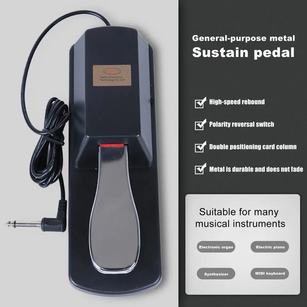 

Sustain Pedal Non-slip Sound Enhancement Metal Professional Piano Keyboard Pedal For Beginner