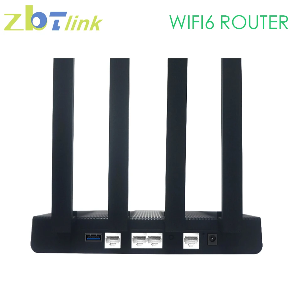Zbtlink Dual Band Wifi6 Router 1800Mbps Mesh 256Mb Ram Usb3.0 Wan 3 Gigabit Lan Access Point Wireless Wifi Extender Per La Casa