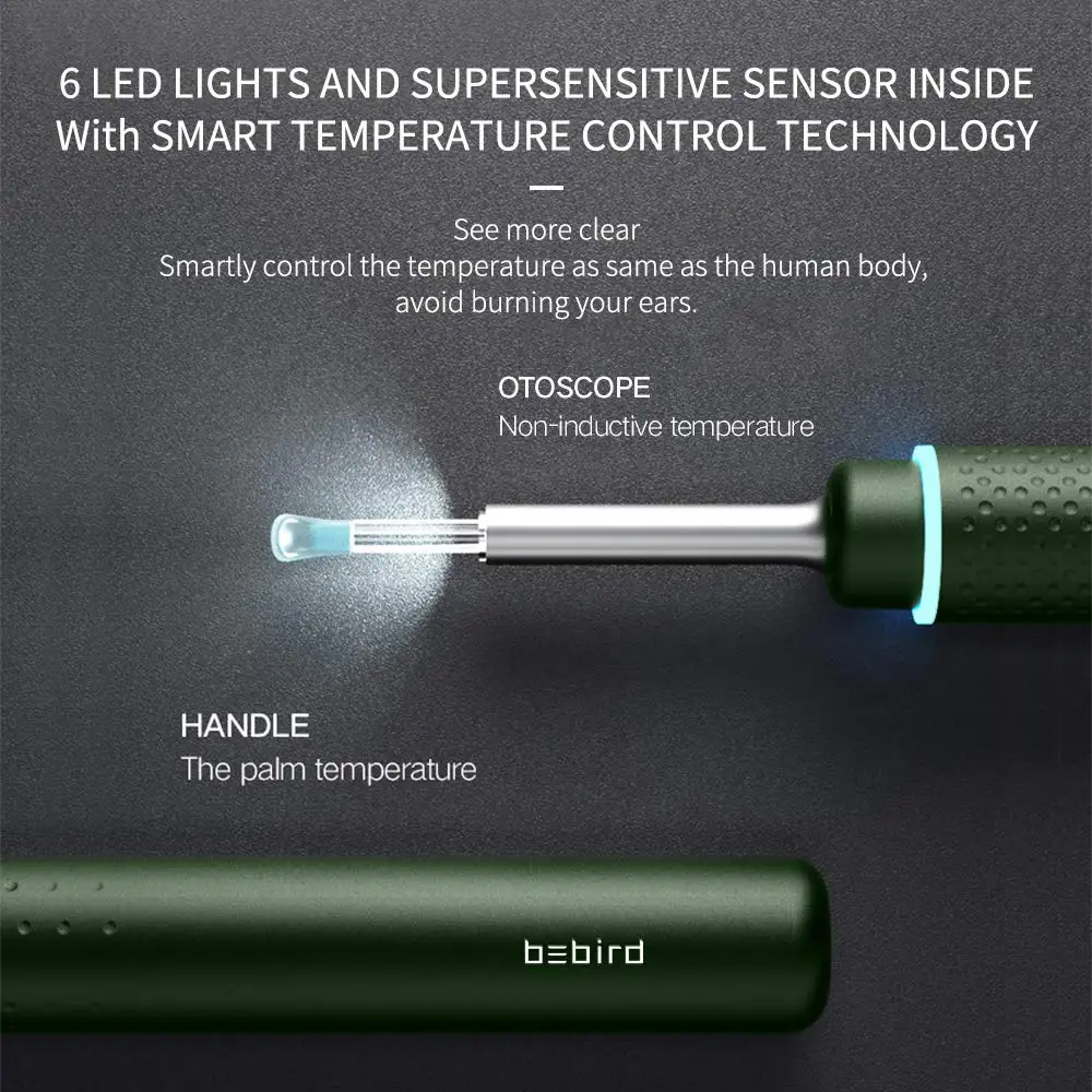 BEBIRD M9 Pro Metal Design Smart Visual Ear Otoscope, Reusable Ear Wax Removal Tools,Home Ear Inspection for Kids and Adults 4
