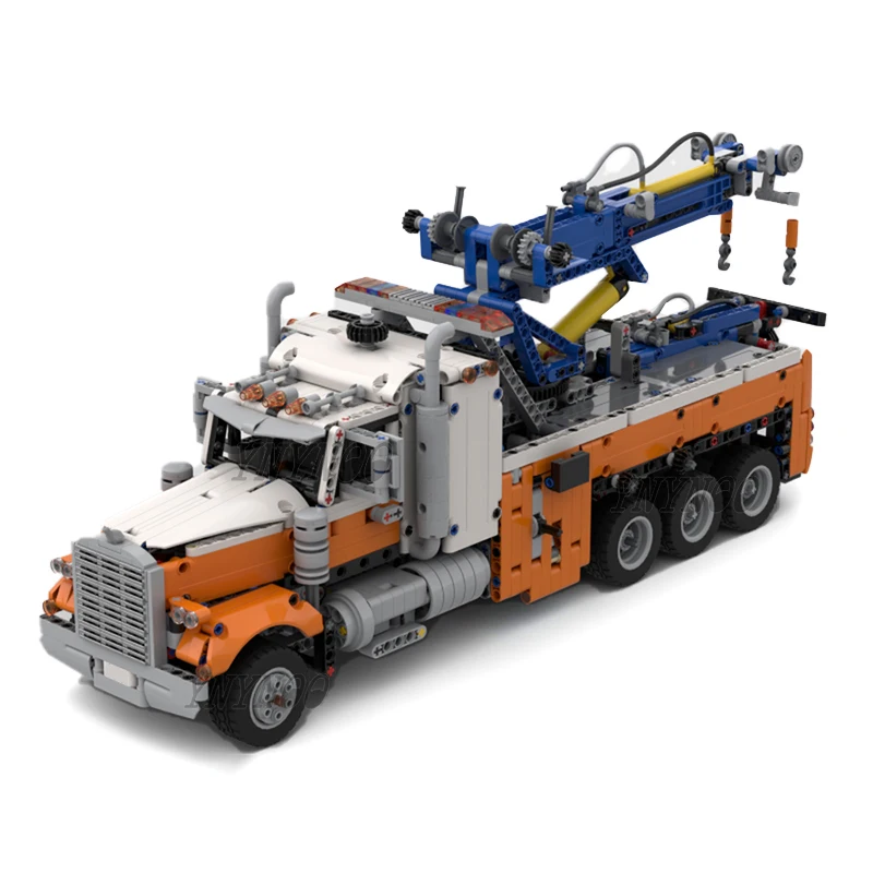 New Customed Moc Technical American Semi Truck Mod Dal 42128 Heavy-Duty Tow Truck Building Blocks Set Mattoni Giocattoli Per Bambini