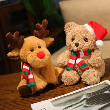 Cartoon Christmas Scarf Plush Toy 1