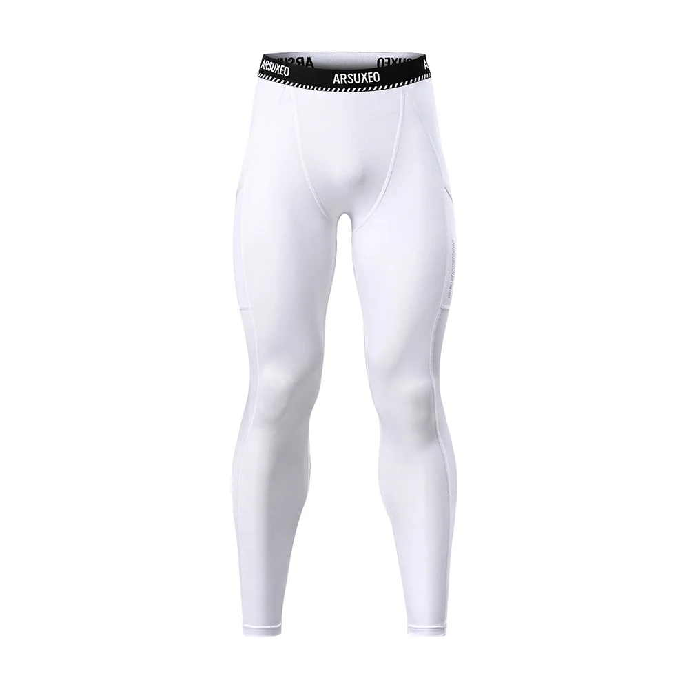 ARSUXEO Men's Compression Tights Summer Pants Motorcycle Skiing Warm Bicycle Bike Running Sports Base Layer K5