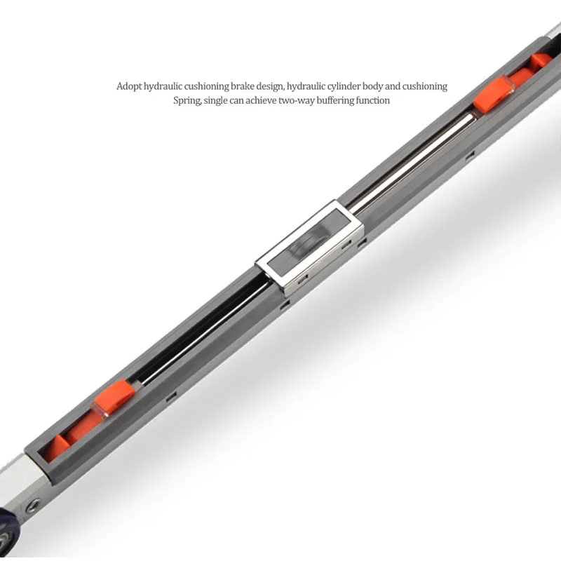 Two-Way Damping Danging Wheel Roller Slide Doors Pulley Load 80kg Aluminum Alloy Rail Mute Safety Anti-collision