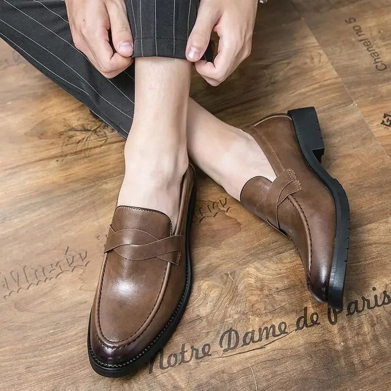 

Party Boys Men's Shoes Moccasins New Sports Leisure Flat Work Leather