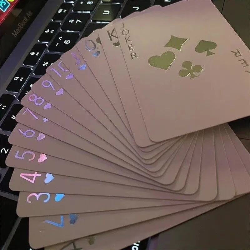 Playing Cards Travel Card Games Glowing Decks of Cards Poker Deck Playing Interactive Poker Cards For Kids & Adults playing cards,plastic playing cards