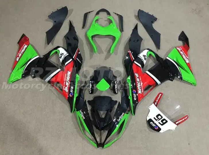 

Комплект обтекателей из АБС-пластика, 4 подарка, подходит для Kawasaki ZX-6R 13 14 15 16 17 18 636 2013 2014 2015 2016 2017 2018, кузов красного и зеленого цвета