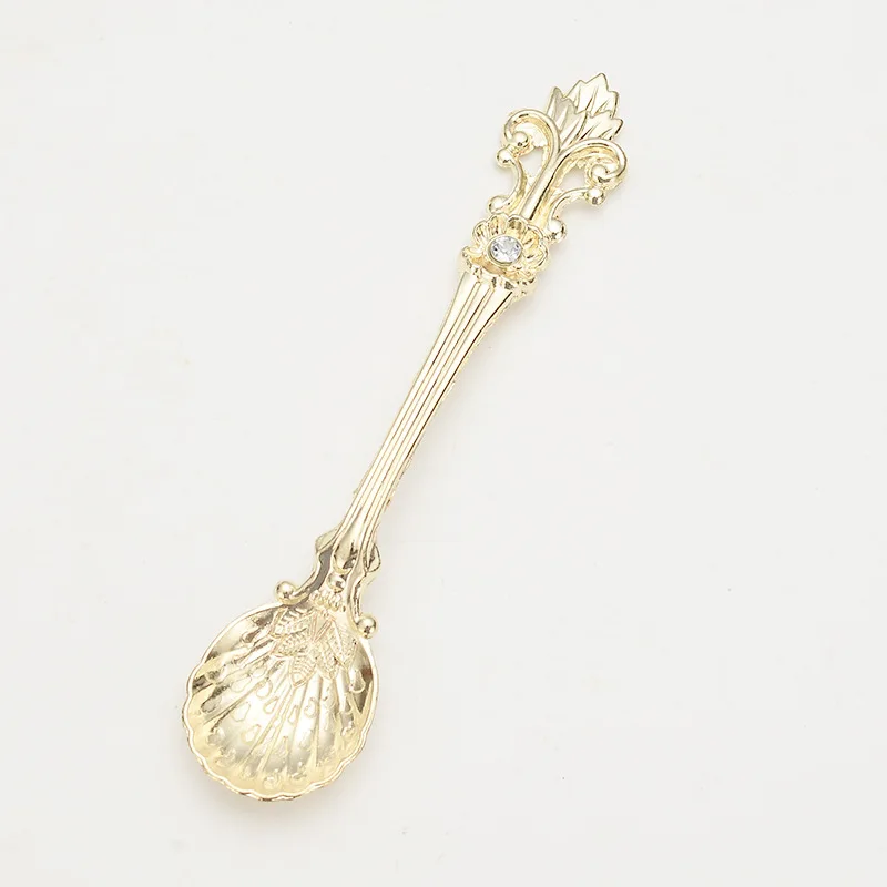 

Creative Royal Style Tea Spoon Metal Carved Coffee Spoon Vintage Table Spoon Antique Tea Spoons Lyzeczka Tablespoons