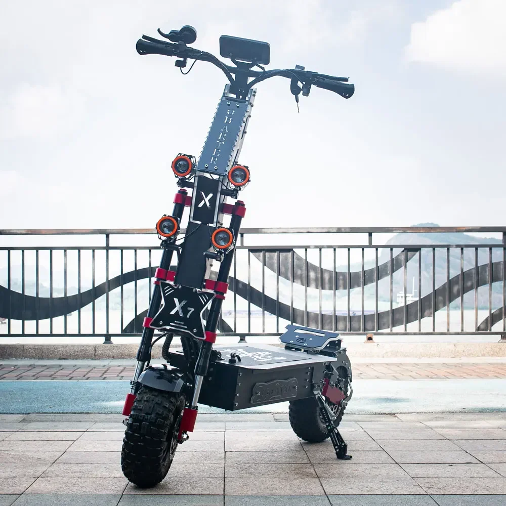 Electric Scooter OBARTER X7 8000W 14inch Fat Tire Dual Motor Removeable Battery E Scooter