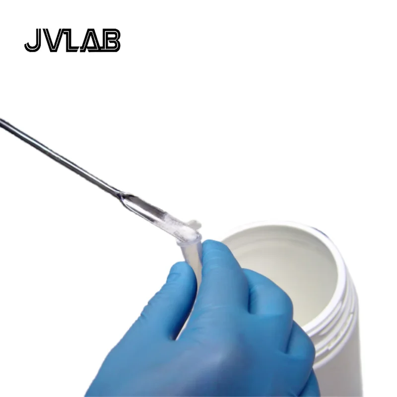 Lab Micro Drug Sampling Spoon Professional Stainless Steel U-shaped Scoop Capsule with Filling Rubber Non-Slip Handle 10pcs/pk