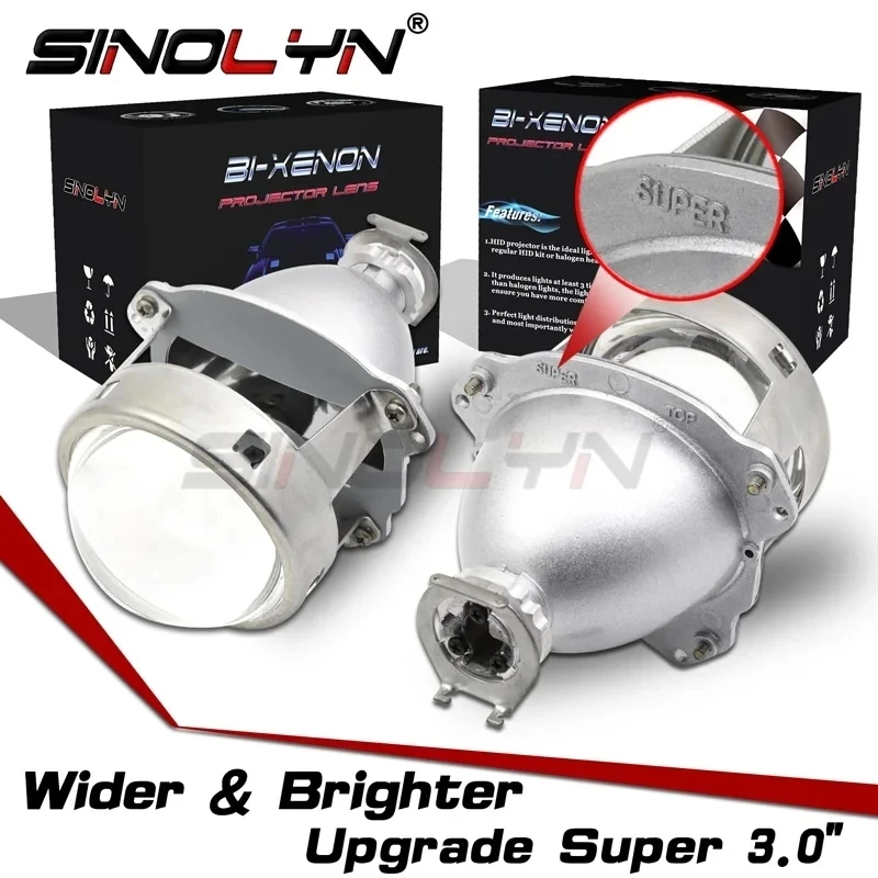 3.0 Inch Bi Xenon Lenses For H7 H4 Headlight Car Lights H1 HID Super Projector Car Lens Headlamp Accessories Upgrade