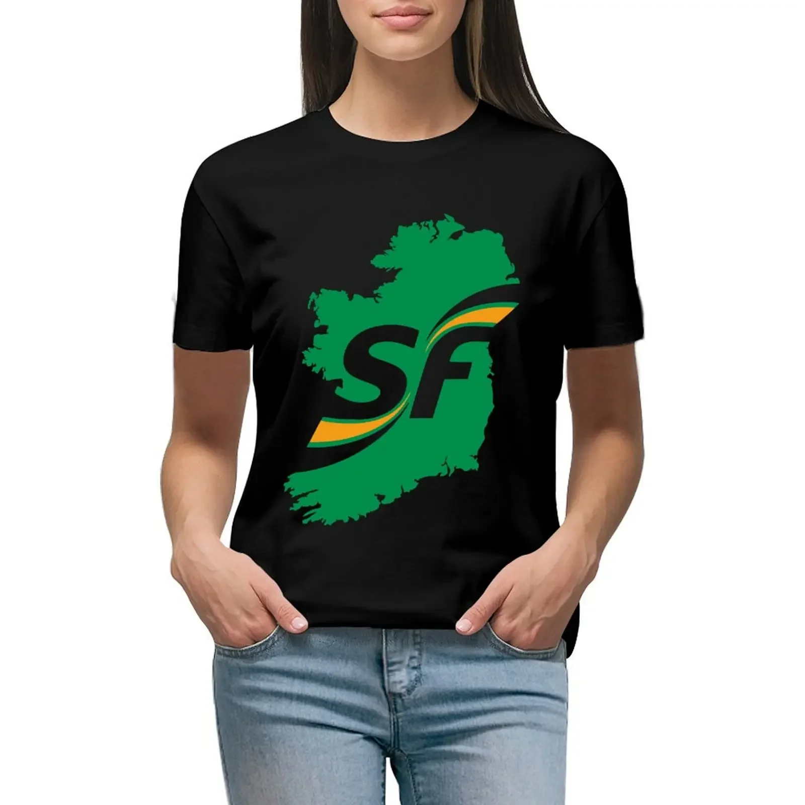 Sinn Fein Logo T-Shirt Camicie Divertenti Magliette Grafiche Abbigliamento Femminile T Shirt Dress Women