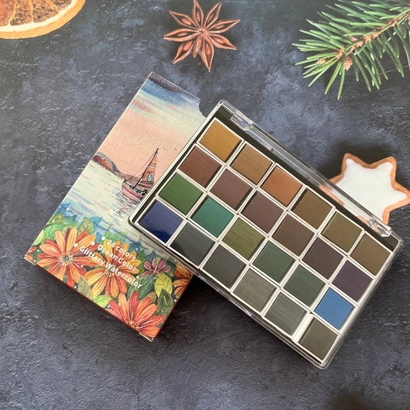 Watercolor Paints Portable Art Kit for Kid Student School Art Projects 24 Color Professional Artist Set