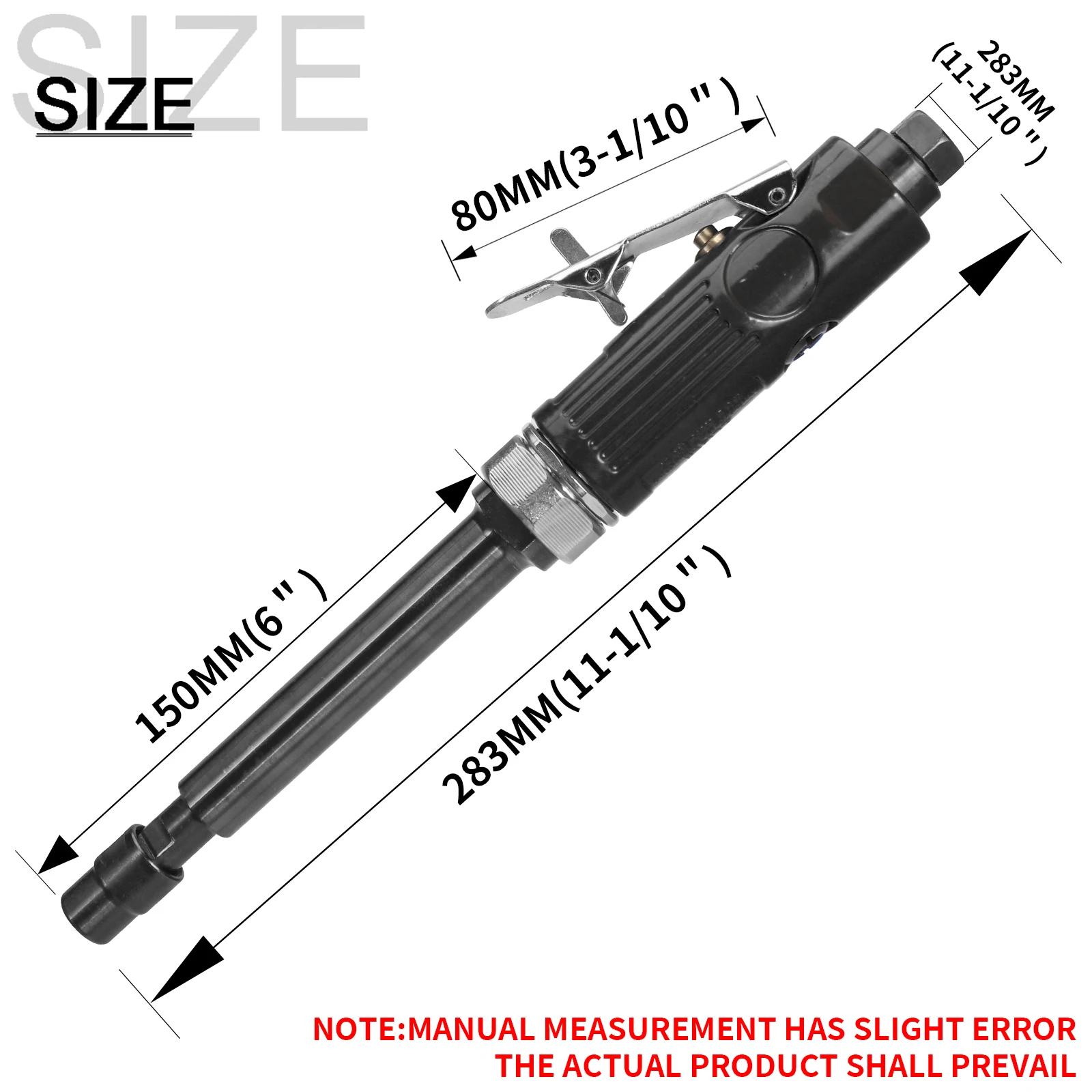 Air Die Grinder Extended Engraving Machine High Speed Polishing Machine Metal Stone Glass Grinding Pneumatic Tool Collet