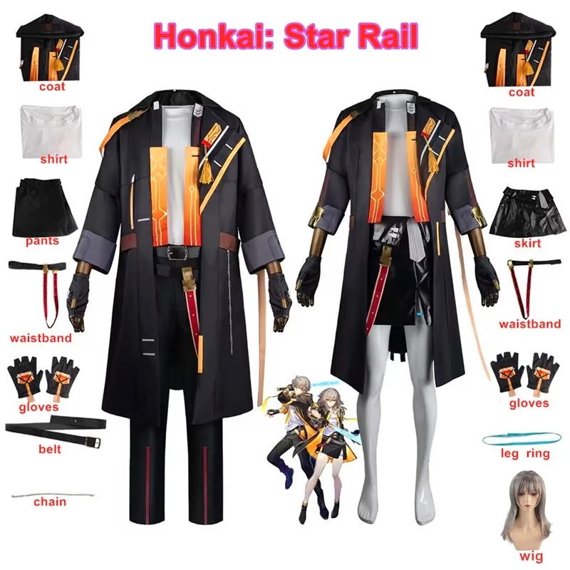 

Game Honkai Star Rail Costume Women Halloween Carnival Dress Suit Protagonist Trailblazer Cosplay Party Uniform