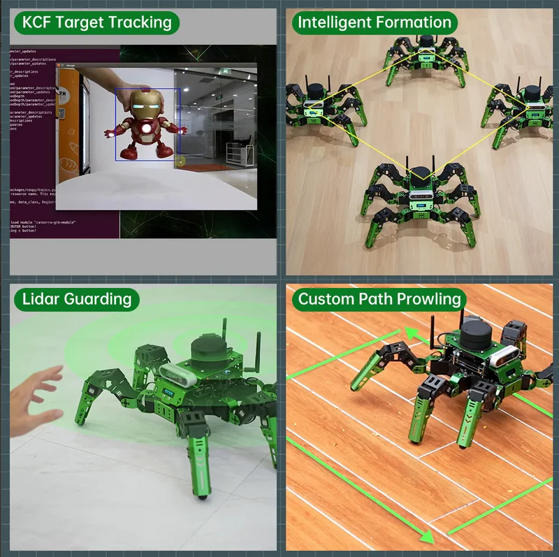 New JetHexa ROS Hexapod Robot Kit Powered by Jetson NanoLidar Depth Camera Support SLAM Mapping and Navigation Hiwonder