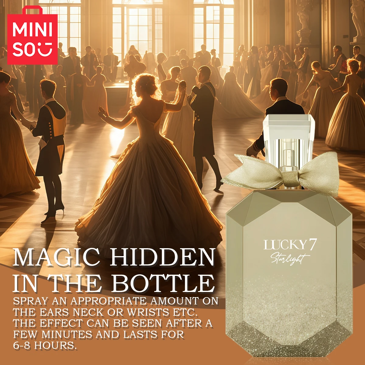 MINISO LUCKY 7 Damenparfüm Original Luxuriöser blumig-fruchtiger Eau de Parfum Designerduft für Damen Körperspray 100 ml_voghion.com