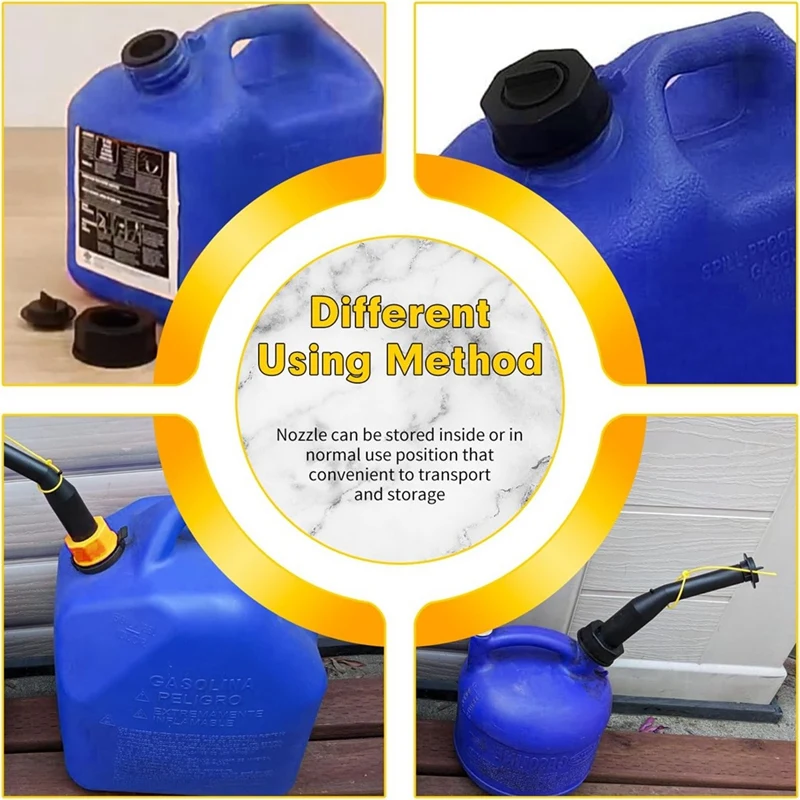 Gas Tank Nozzle Kit, Leak-Proof Corner Nozzle Gasket, Filter Vent Cover Drill Bit, Oil Guide Tube, Oil Barrel