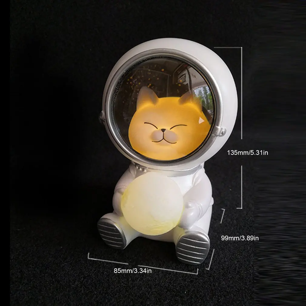 2022 Pet Astronaut Night Light Creative Cute Galaxy Guardian Personality Bedroom Decor Lights Star Lamp Kids Friend Toys Gifts