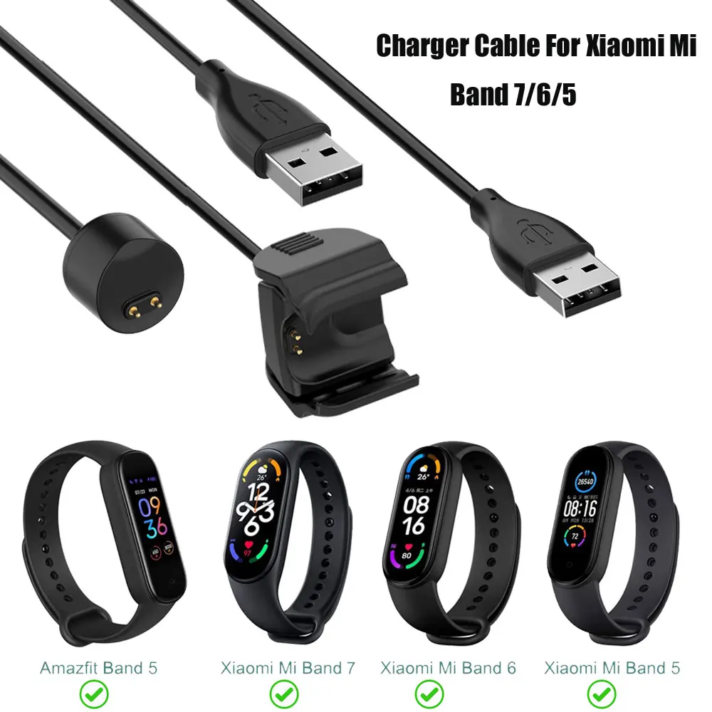 

USB-кабель для зарядки Xiaomi Mi Band 7 6 5, Магнитный зарядный адаптер, провод, шнур для зарядного устройства Miband 6 5 Amazfit Band 5