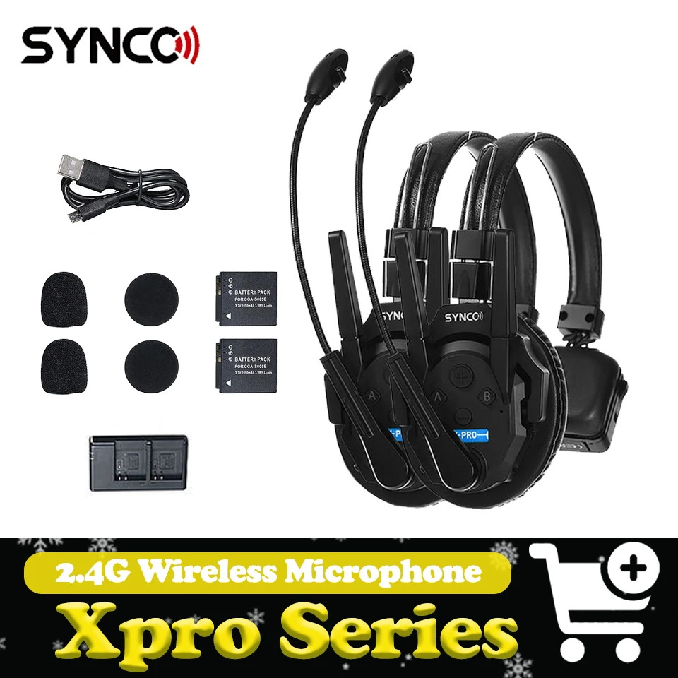 Synco Xtalk Xpro1 Xpro2 Xpro5 2.4G 무선 인터콤 시스템 500M 작동 범위 싱글 이어 헤드셋 Xtalk X & Max와 호환 가능