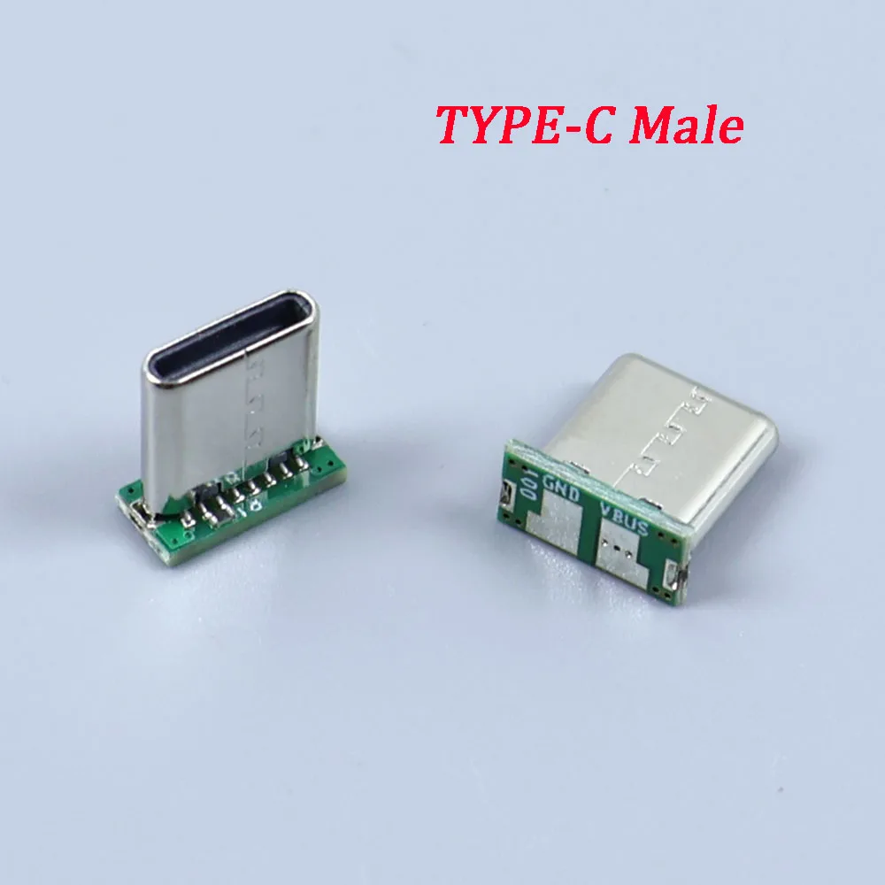 1/5/10PCS USB 3,1 Typ C Vertikale Patch Board 16pin 4/2 Schweißen Draht Daten Band PCB USB Board Männlichen Kopf 16P USB C Stecker – Detail 4