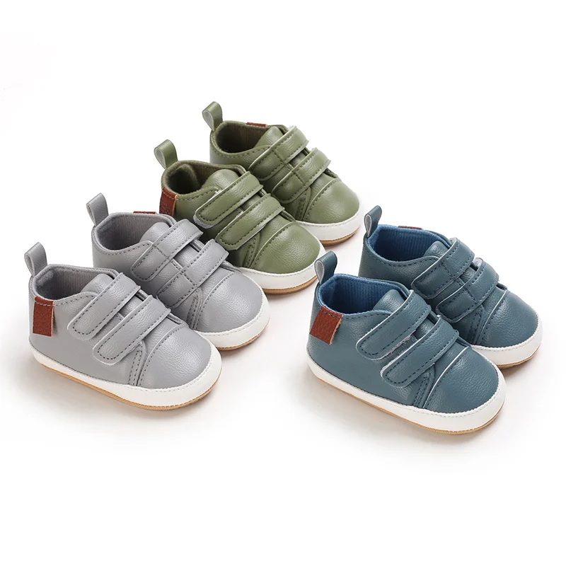 

Newborn Baby Shoes Spring Infant Boy Girl Shoes PU Leather Soft Sole Anti-slip Toddler First Walkers Casual Shoes