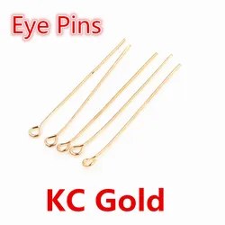 Versatile Assortment of Metal Headpins for Jewelry Crafting - 200pcs (Eye-KC Gold)