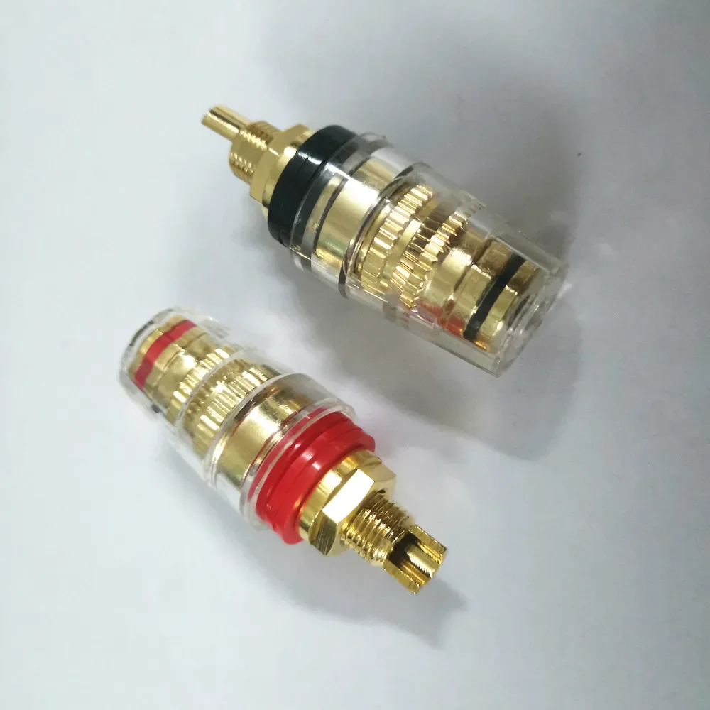 

Speaker Binding Post 4mm Gold Plated Hifi Banana Plug Screw Type Speaker Terminal Amplifier Banana Socket Junction Box Connector