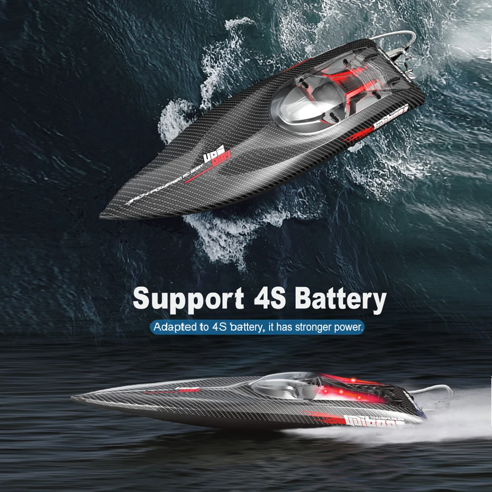 Remote Control Boat UDI022 RC Speedboat 650MM 50KM/H 2.4G Brushless Radio Control Alloy Steel Boat Toys support 4S Battery
