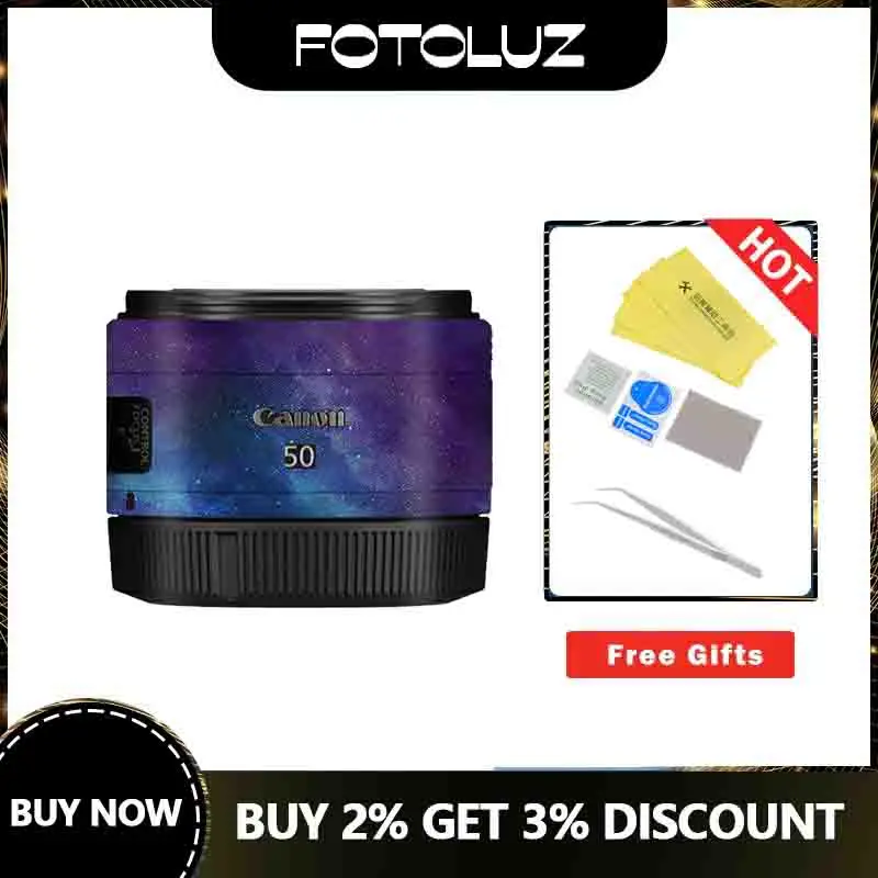 Canon Rf 50Mm F/1.8 Stm Lens Skin Camera Lens Decal Sticker Wrap Film Protector Cover Case Anti-Scratch Waterproof