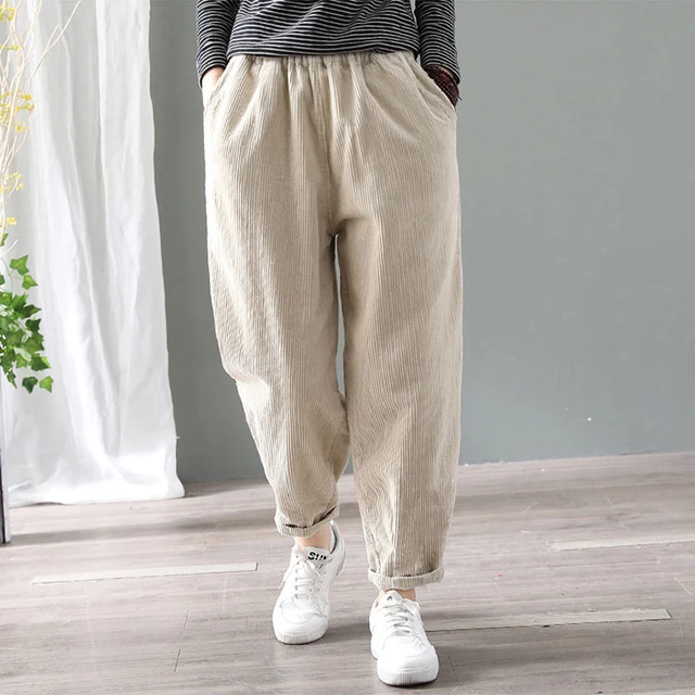 Pantalon d'hiver chaud pour femme, bouffant, élastique, taille