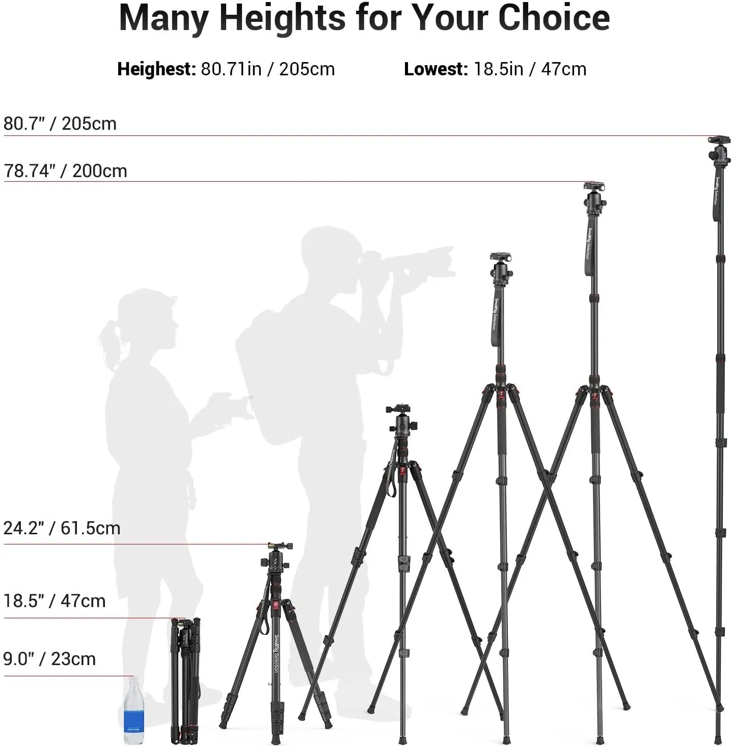 SmallRig 淮 ˷̴ ī޶ ﰢ, ,  ̽ DSLR ﰢ, 360    3474 , 78 ġ