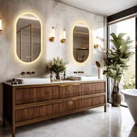 LUVODI Backlit Lighted Bathroom Mirror LED Bedroom Vanity Mirror Salon Mirror with Touch Sensor Dimming Defog IP44 - Image 2