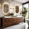 LUVODI Backlit Lighted Bathroom Mirror LED Bedroom Vanity Mirror Salon Mirror with Touch Sensor Dimming Defog IP44 2