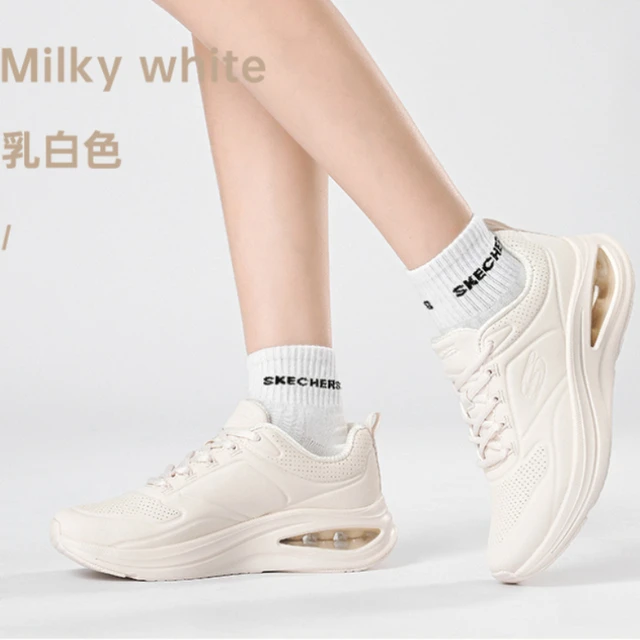 Skechers Women's Uno Air-Cooled Memory Foam Comfort Insole Lace Up Fashion Women Outdoor Gym Sports Anti Slip Walking Sneakers 2