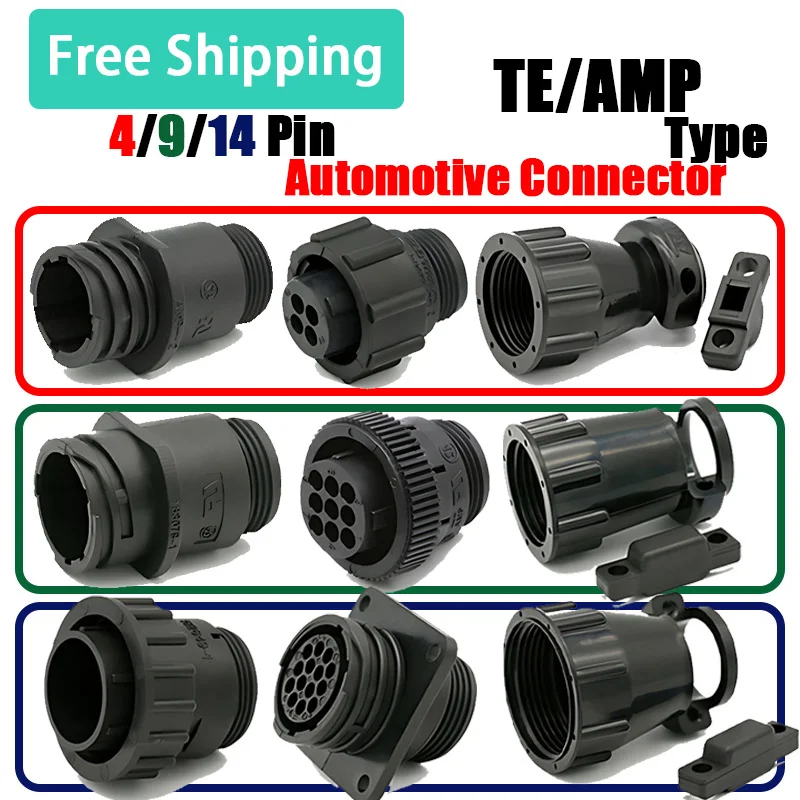 Auto Sensor Plug Socket Surface Mount Equipment Signal Connector Amp tipo te Soquete Macho e Fêmea 14 Pin 20 50set