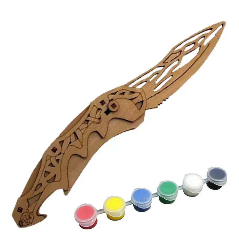 

Wooden Folding Knife DIY Puzzle Three-dimensional Model Wooden Assembly 3d Three-dimensional Educational Toy Birthday Gift
