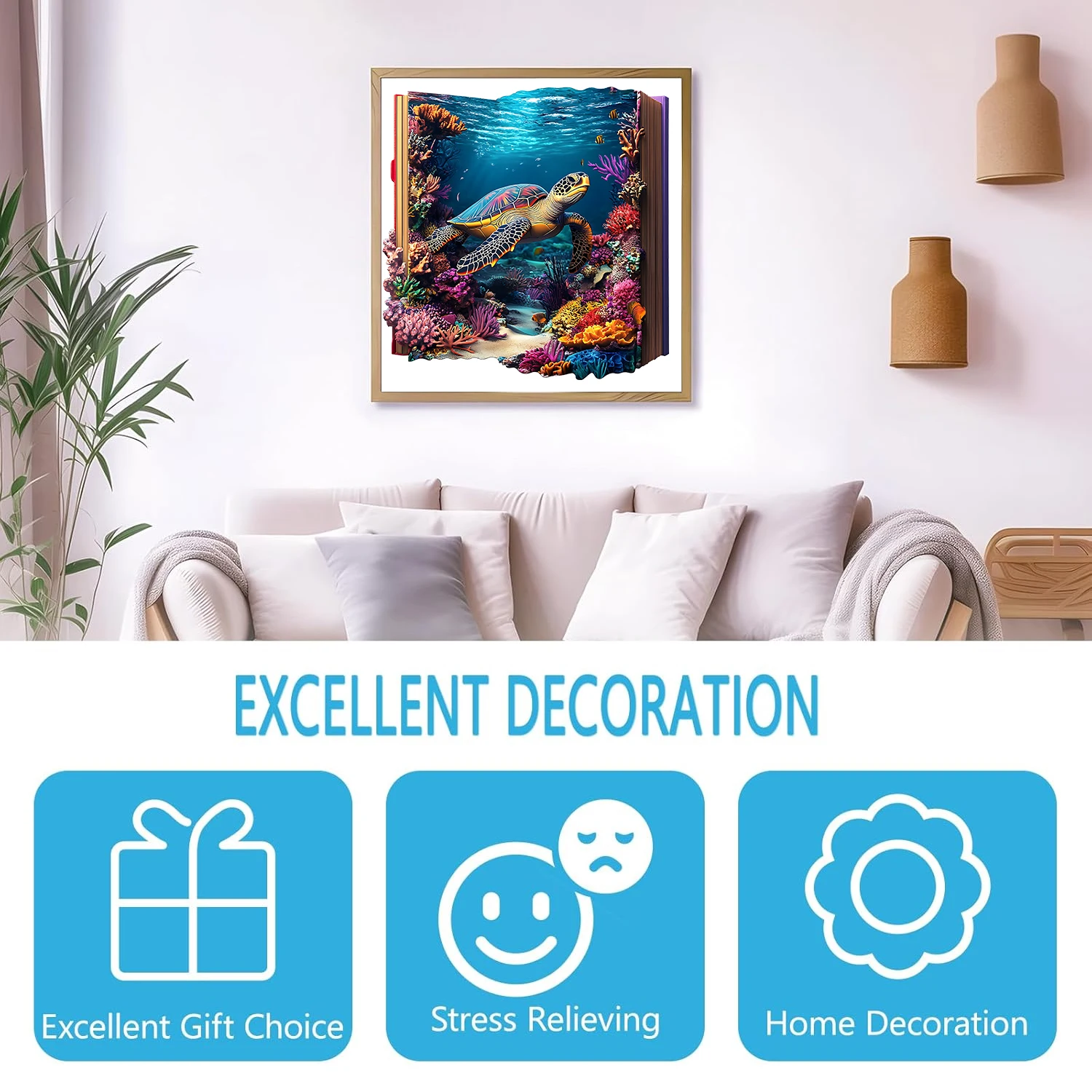 πΏ Tranquil Turtle: Mindful Wooden Art Puzzle for Relaxation & Focus 6