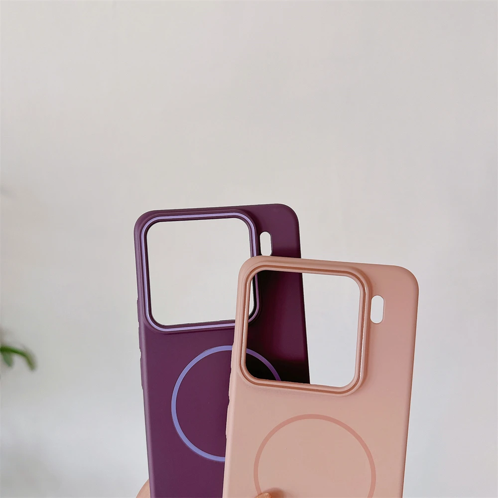 Matte Silicone Slim Shockproof Phone Case - Candy Color Bumper Back Cover