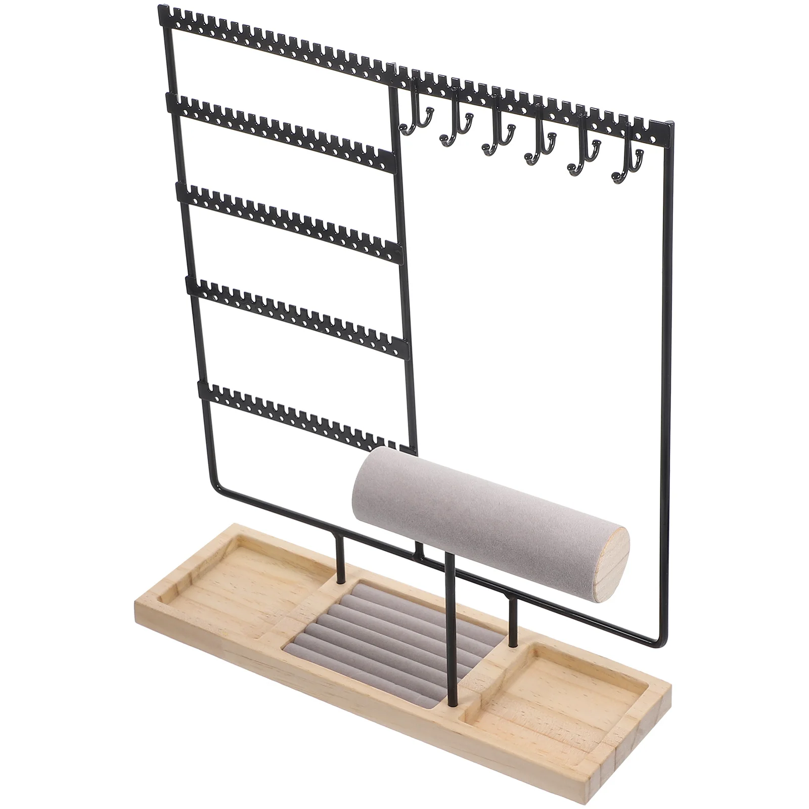 

Jewelry Display Stand Storage Necklace Organizer Hanging Rack Jewlery Hanger Shelf Earring Wrought Iron