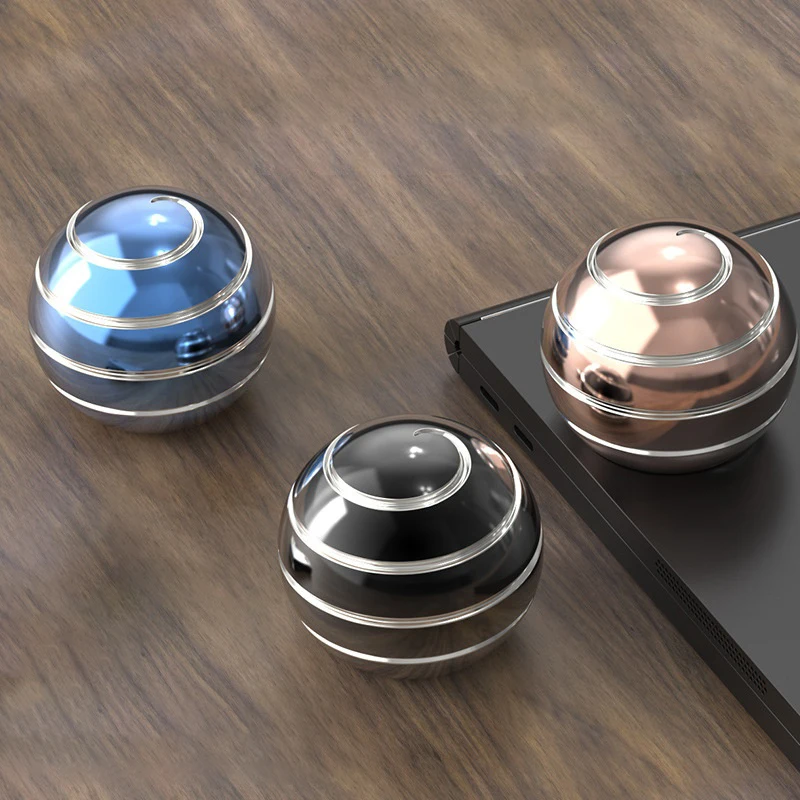 40/45/55MM Aluminum Alloy Anti Stress Desk Luck Transfer Rotary Gyro Kinetic Desktop Spinning Ball Adults Fidget Spinner Toy 2