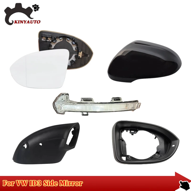 

For VW Volkswagen ID3 Side External Rearview Mirror Assy Lens Glass Turn Signal Light Lamp Lower Lid Shell Frame Cover Holder