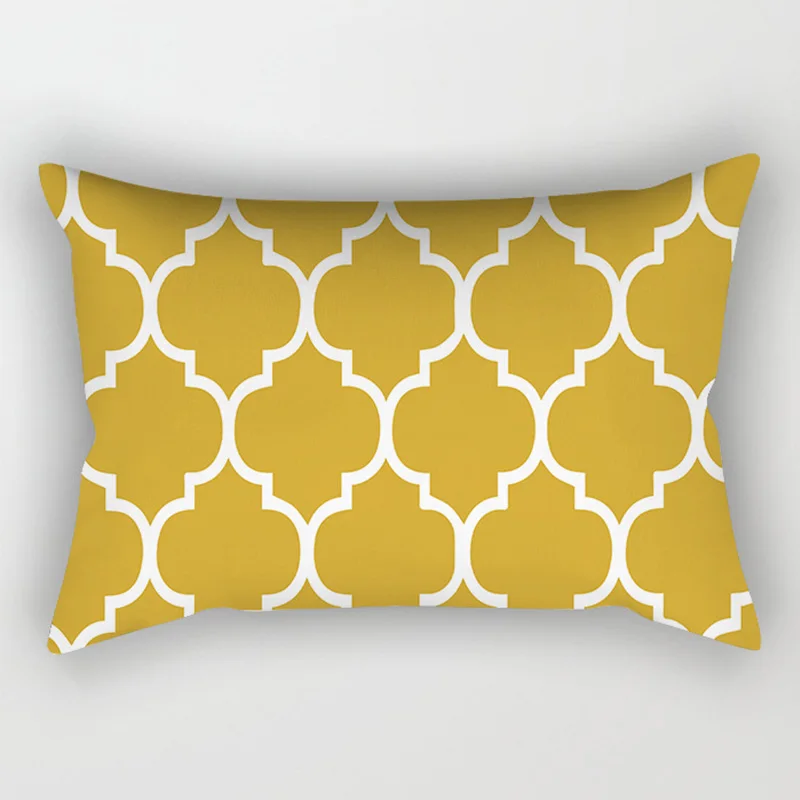 30x50cm Yellow Geometry Pillowcase Decor Sofa Cushion Pillowcover Polyester Pillow Cases for Home Decor Bedding Cushion Cover 